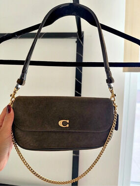 Coach Chain Tabby Shoulder Bag Brown
